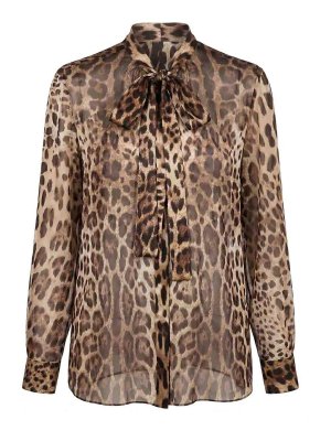 DOLCE & GABBANA: camicie - Camicia con stampa leopardata