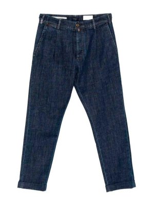 JACOB COHEN: casual trousers - `Henry` Cropped Slim Fit Pants