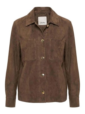 Max Mara: Chaquetas de cuero - Chaqueta De Cuero - Dorado