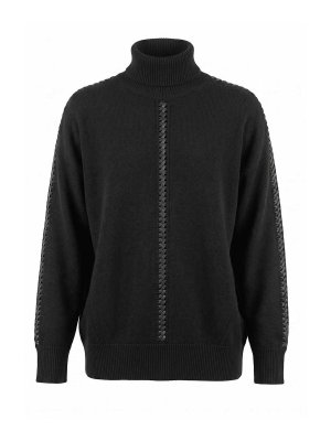 P.A.R.O.S.H.: Strickpullover mit Rundhalsausschnitt - Rundhalspullover - Schwarz