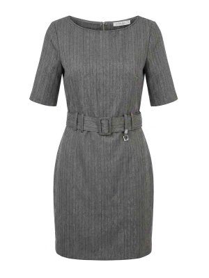PATRIZIA PEPE: Vestidos media pierna - Vestido Midi - Gris