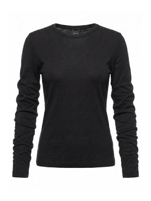 Pinko: Strickpullover mit Rundhalsausschnitt - Rundhalspullover - Schwarz