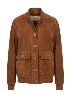 VALENTINO GARAVANI: Chaquetas de cuero - Chaqueta De Cuero - Marrón Claro
