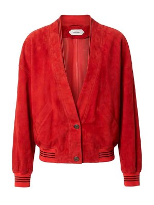 VERSACE: Chaquetas de cuero - Chaqueta De Cuero - Rojo