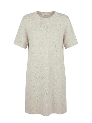 BRUNELLO CUCINELLI: Knielange Kleider - Knielanges Kleid - Beige
