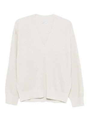 BRUNELLO CUCINELLI: Strickpullover mit Rundhalsausschnitt - Rundhalspullover - Beige