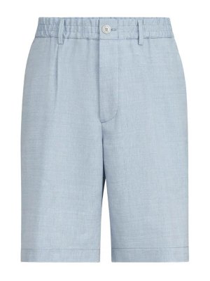BRUNELLO CUCINELLI: トラウザーショーツ - ショートパンツ - ライトブルー