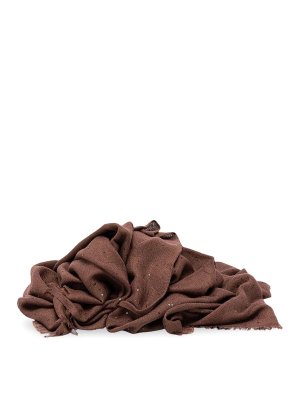 BRUNELLO CUCINELLI: Écharpes - Écharpe - Marron Foncé