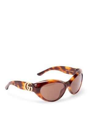 GUCCI: サングラス - サングラス - ブラウン