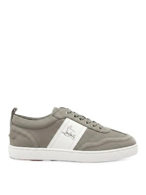 CHRISTIAN LOUBOUTIN: flat shoes - Retero Flat Nubuck Graine Ds/Calf