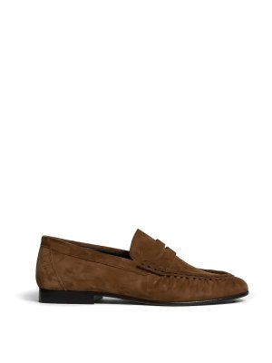 POSA: Loafers & Slippers - Penny Loafer Suede Wrinkle