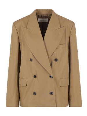 DRIES VAN NOTEN: padded jackets - Bosea Double-Breasted Twill Jacket