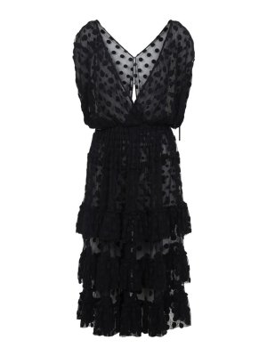 DRIES VAN NOTEN: Robe longueur genou - Robe Au Genou - Noir