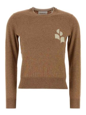 Isabel Marant Etoile: crew necks - Lanta Logo-Detail Pullover