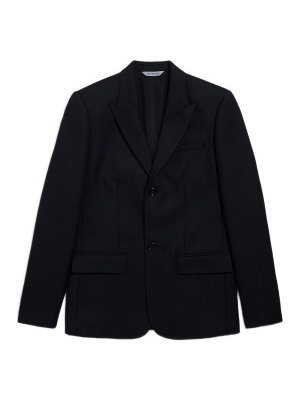 BALENCIAGA: casual jackets - Single-Breasted Slim Fit Jacket