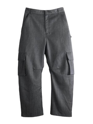 BALENCIAGA: casual trousers - Relaxed Wide-Leg Multi-Pocket Cargo Pants