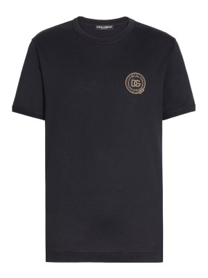 DOLCE & GABBANA: t-shirts - Cotton T-Shirt With Patch