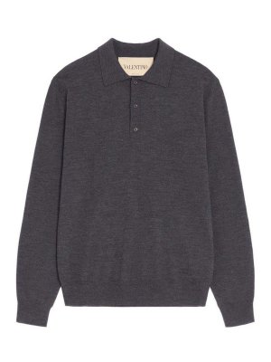VALENTINO GARAVANI: Polos - Polo - Gris Oscuro