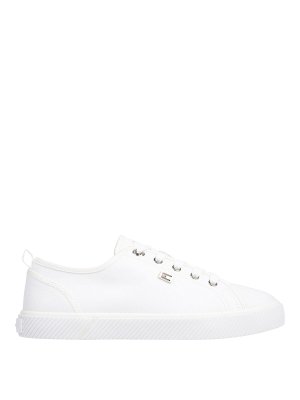 TOMMY HILFIGER: Chaussures de sport - Baskets - Blanc