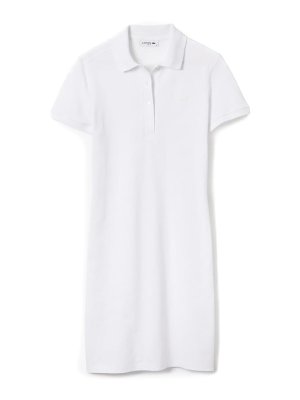 LACOSTE: Robe longueur genou - Robe Au Genou - Blanc