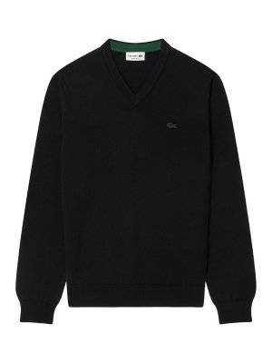 LACOSTE: Suéteres con cuello pico - Suéter Cuello Redondo - Negro