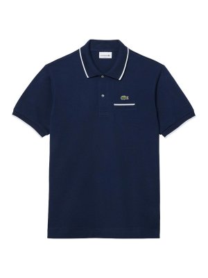 LACOSTE: polo shirts - Blue T-Shirt And Polo