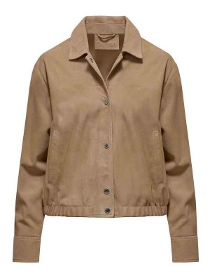 BOMBOOGIE: leather coats - Beige jackets