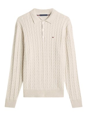 TOMMY HILFIGER: polo shirts - Cream Shirt