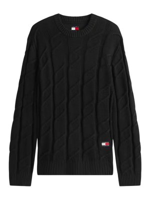 TOMMY HILFIGER: crew necks - Black Shirt