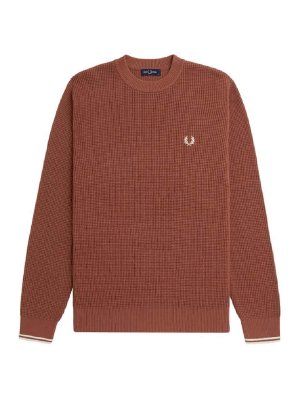 FRED PERRY: maglia collo rotondo - Maglie Marrone