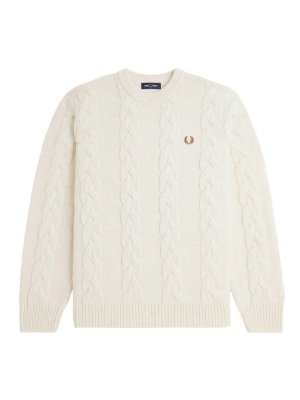 FRED PERRY: maglia collo rotondo - Maglie Panna