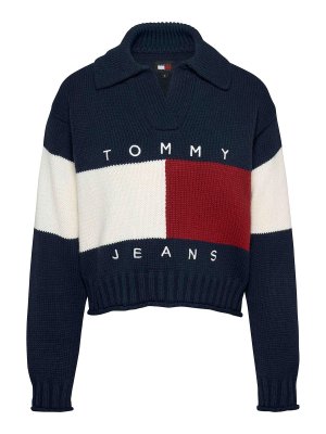 TOMMY HILFIGER: Strickpullover mit Rundhalsausschnitt - Rundhalspullover - Bunt