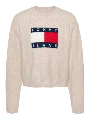 TOMMY HILFIGER: Strickpullover mit Rundhalsausschnitt - Rundhalspullover - Bunt