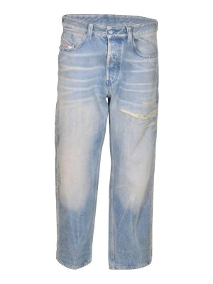 DIESEL: Jeans Rectos - Vaqueros Rectos - Gris Claro