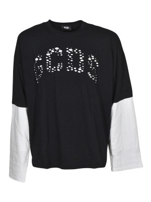 GCDS: t-shirts - T-Shirts And Polos Black