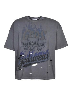 GCDS: Camisetas - Camiseta - Gris
