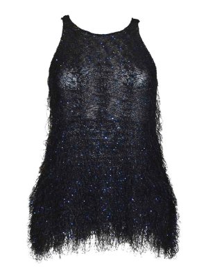 GIORGIO ARMANI: Tops y camisetas sin mangas - Top - Gris Oscuro