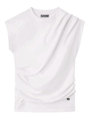 GANNI: Blusen - Bluse - Weiß