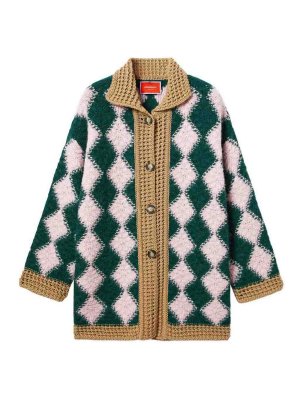 LA DOUBLEJ: cardigan - Cardigan da bowling all'uncinetto