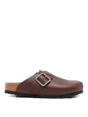 BIRKENSTOCK: flip flops - Boston Wb Vintage Natural Leather - Calz S