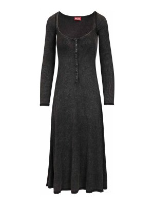 DIESEL: Vestidos media pierna - Vestido Midi - Negro