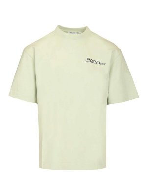 OFF-WHITE: Tシャツ - Tシャツ - 緑