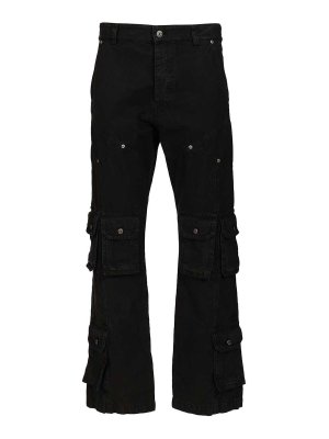 OFF-WHITE: casual trousers - Multipocket Cargo Jeans