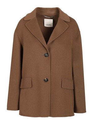 S MAX MARA: short coats - Single-Breasted Double Wool Jacket