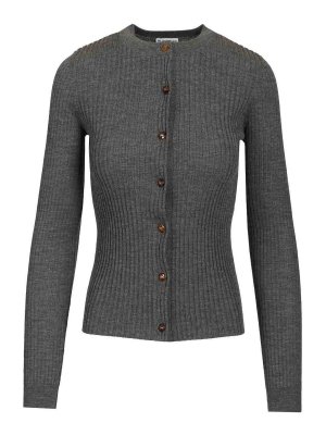 BURBERRY: Cárdigans - Cárdigan - Gris