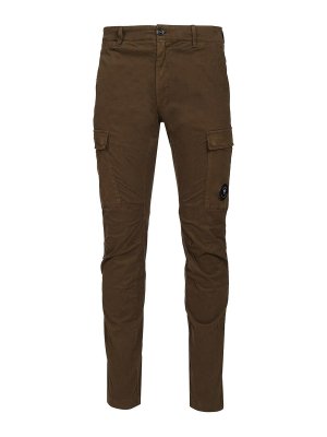 C.P. COMPANY: pantaloni casual - Pantaloni Cargo In Raso Di Cotone Stretch