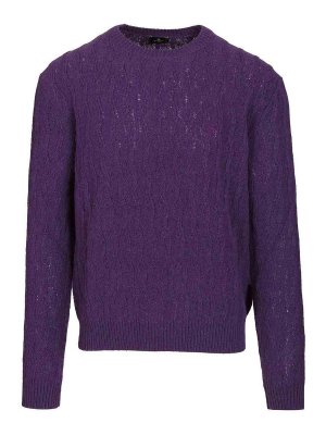 ETRO: Strickpullover mit Rundhalsausschnitt - Rundhalspullover - Lila