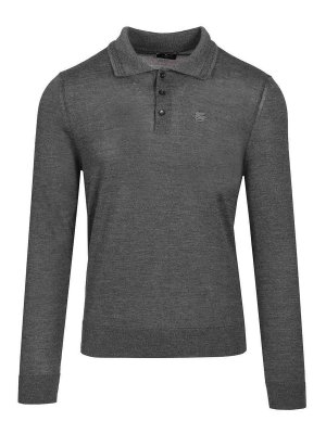 ETRO: polo shirts - Wool And Silk Polo Shirt