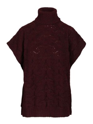 ETRO: Suéteres con cuello pico - Suéter Cuello Redondo - Rojo Oscuro