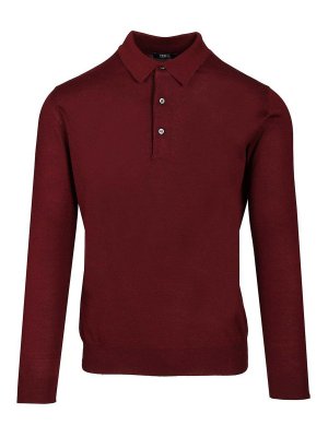 FEDELI: Poloshirts - Poloshirt - Dunkelrot